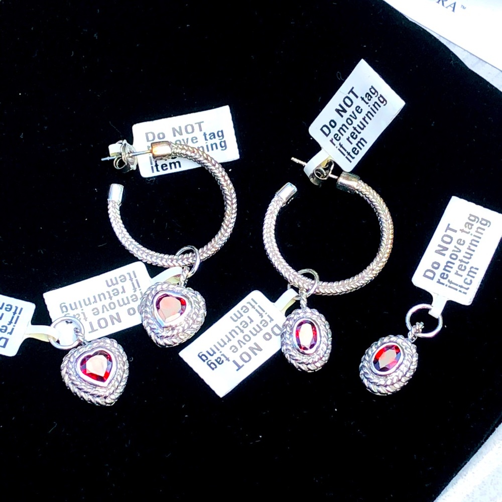 SOLD!! Garnet & Silver Earrings